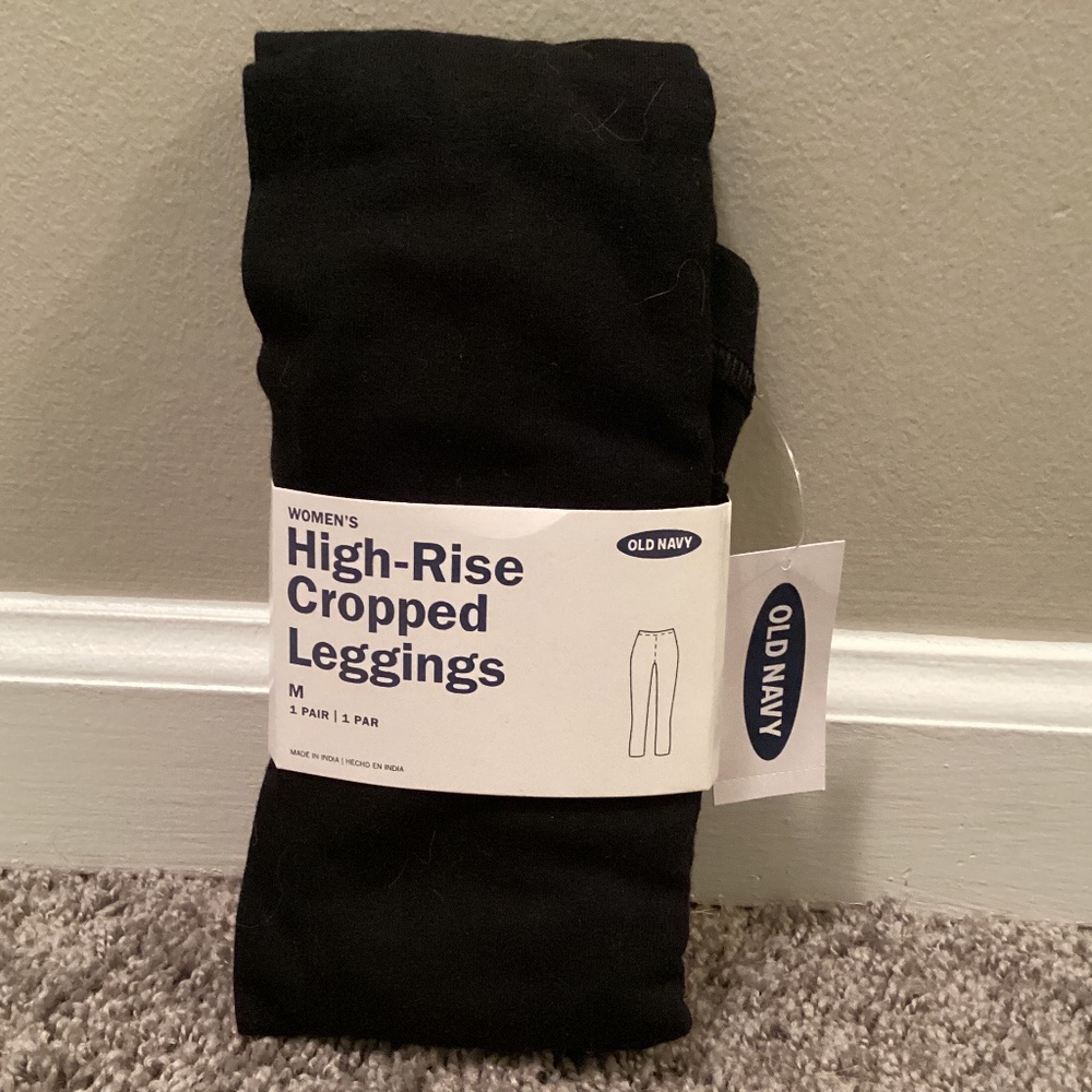 High rise Cropped Leggings Medium